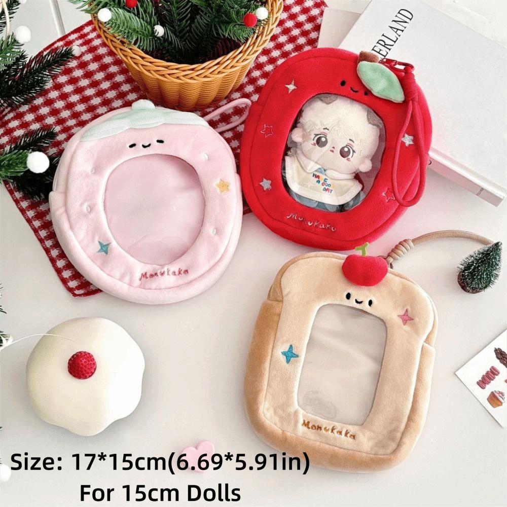 Dustproof Doll Display Bag Transparent Portable Data Cable Storage Bag Backpack Pendant Cartoon Doll Display Box
