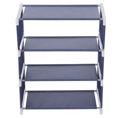 4 Etagen Stehendes Schuhregal Organizer Halter Regal Hauseingang (Dunkelblau)