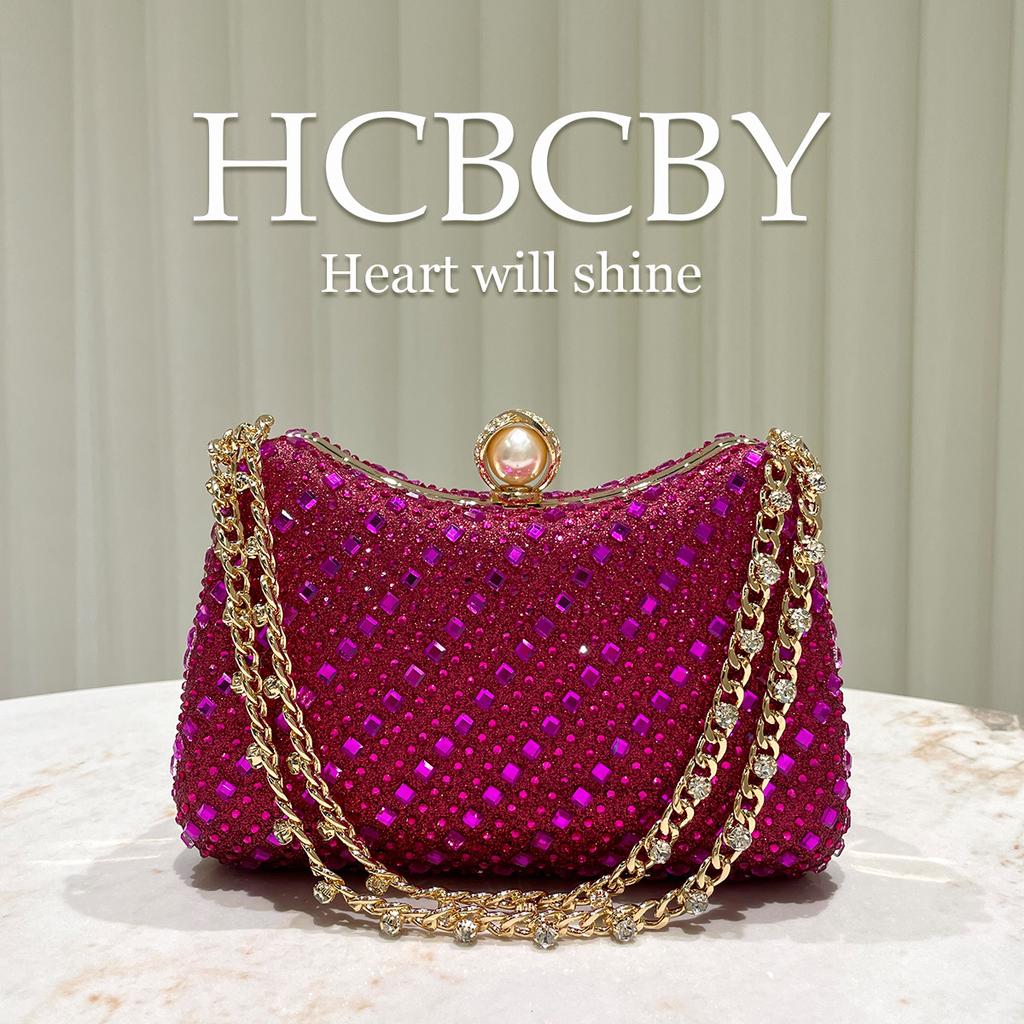 Evening Bags for Women Sparkling Clutch Purse with Chain Women's Wedding Party Prom Bride Elegant Glitter Handbag Shoulder Bags Bling Crossbody Bag