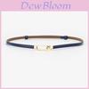 Leather Women Belt Slim Fit For Dresses With Adjustable Buckle For Office And Casual Wear