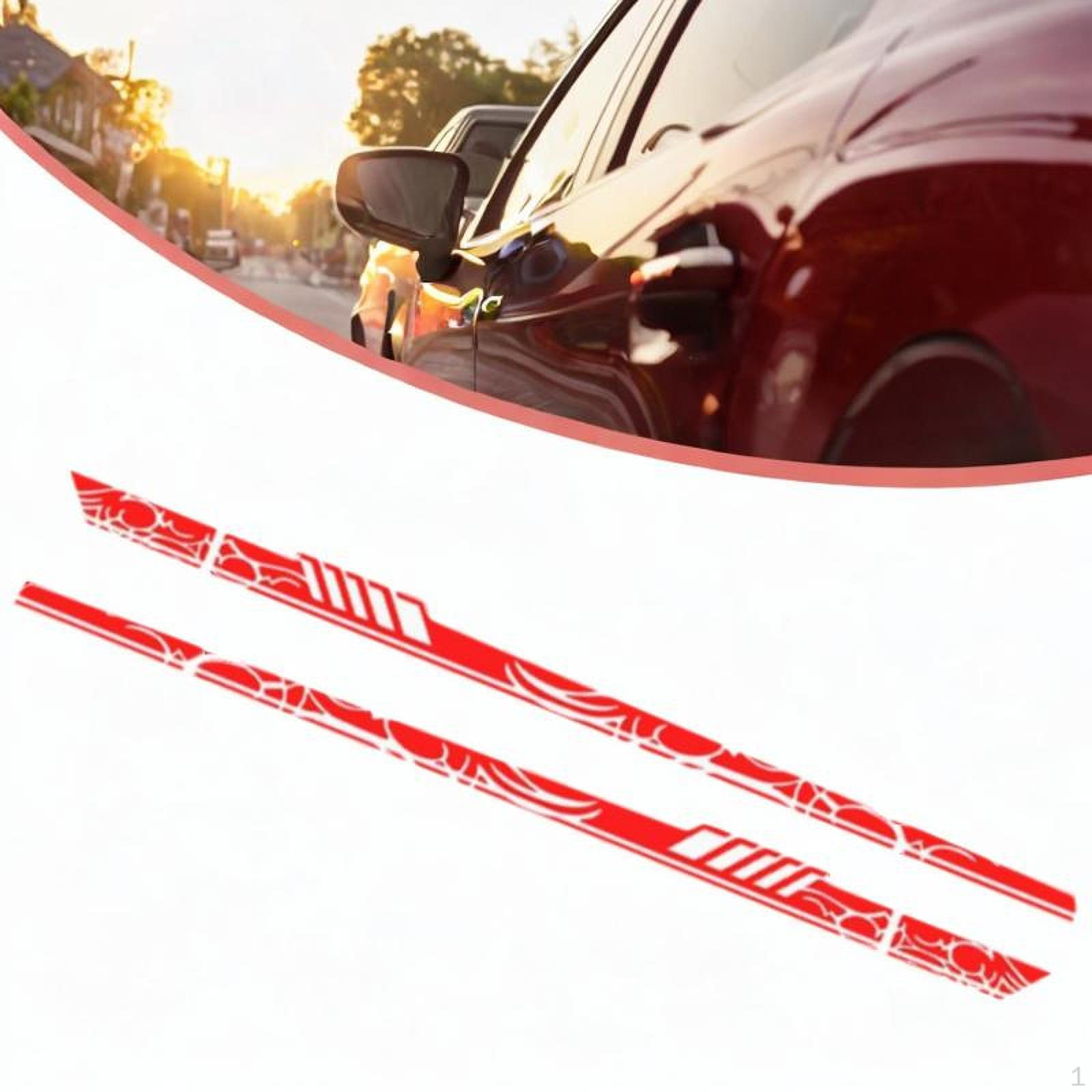 

2 Car Camping Stickers (240 Cm), Easy to Install And Waterproof, for Vehicle Bus Doors. красный