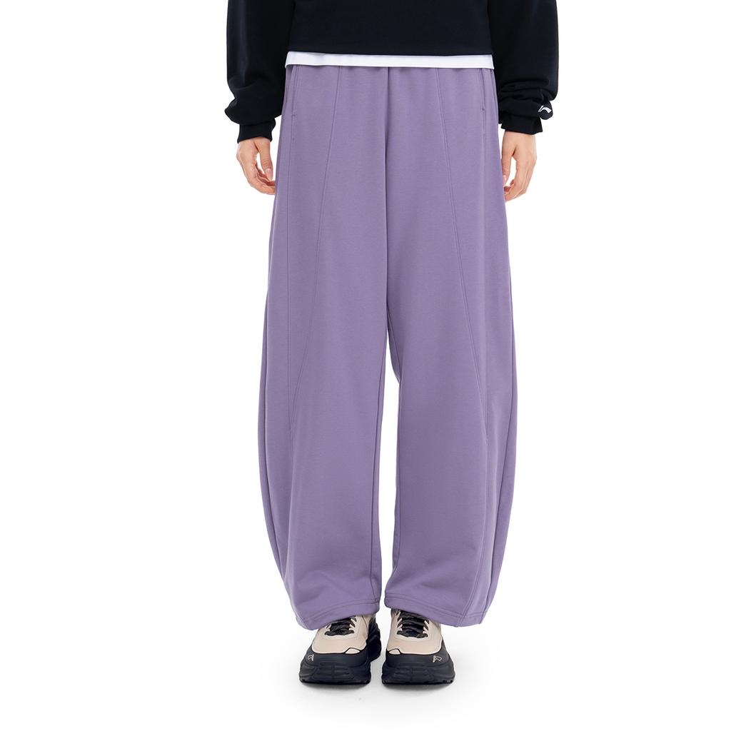 Li Ning Outdoor CF Water-Resistant Straight Loose Blade Pants Sports Sweatpants Women pants AKLW096-2