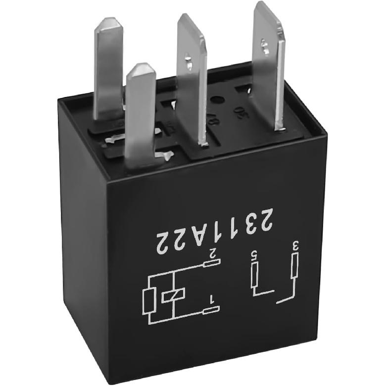 Relay 8T2T-14B192-AB (Set of 2), 12VDC 4 P Plug-in Automotive Relay - Reliable OEM Replacement, Compatible for Select Ford Vehicles