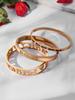 18k Gold-Plated Stainless Steel Bracelet with 5A Zirconia & Hollow Letter Buckle