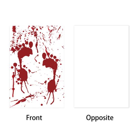 12 Pack Halloween Postcards Scary Blood Handprint Sticky Notes Horror Themed Postcard for Holiday Party Invitations