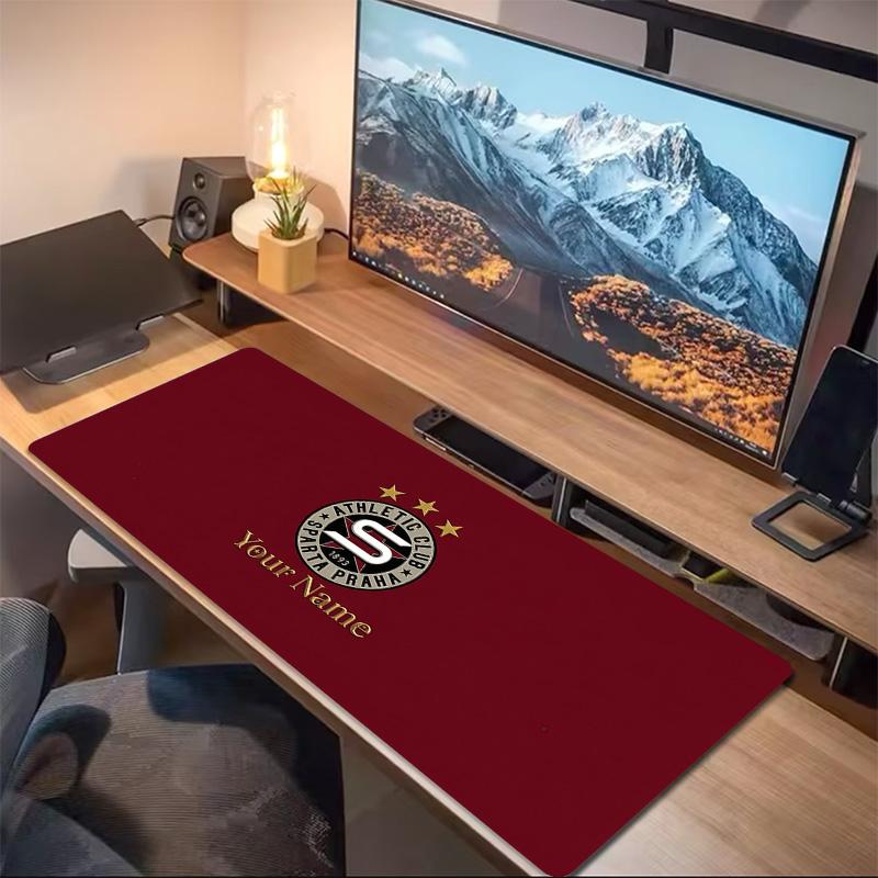 Ac Sparta Praha Custom Name Large Size Mouse Pad Large Gaming Table Cushion Non-slip Laptop Tablet Big Mousepad XXL Mat Mini PC Playmat With Lock edge
