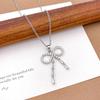 Necklace New Ribbon Bow Necklace Accessories Women's ins Style Niche Design Sense Fashion Versatile Clavicle Chain Women