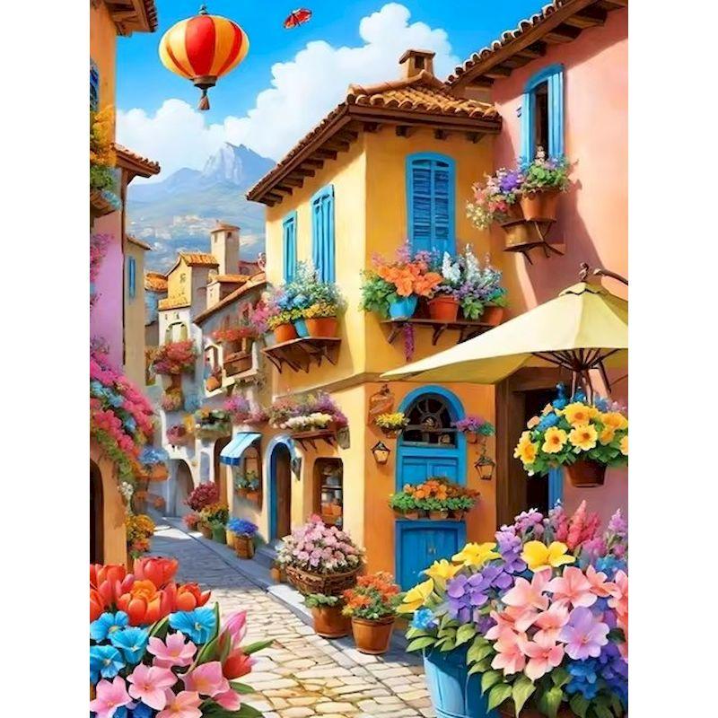 5d Diament Malarstwo Krajobraz Ulica Miasto Pełne Wiercenie Wystrój Domu Diament Haft Kwiat Mozaika 5d Diy Prezent Wystrój Domu