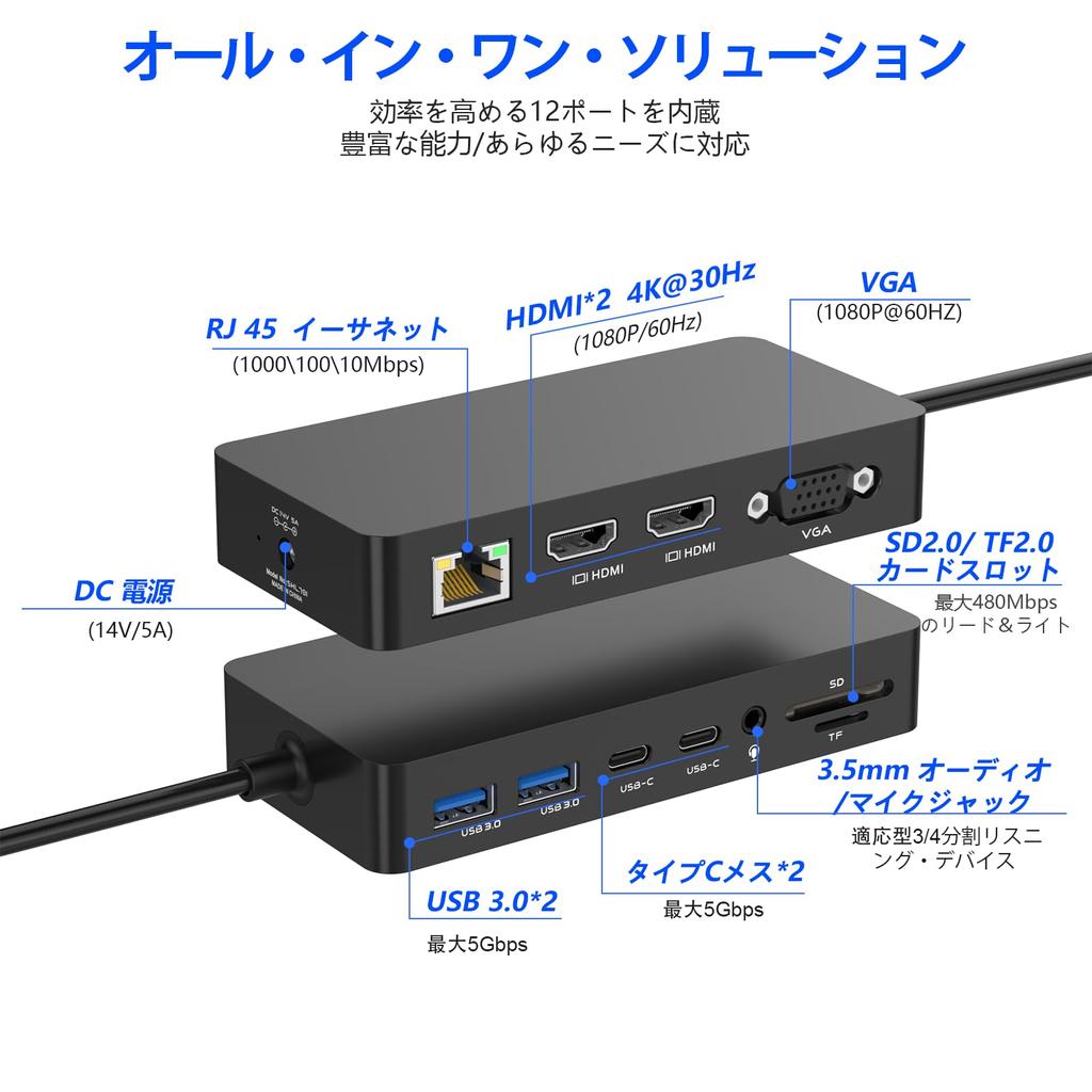 Neues Surface Dock mit Triple-Display-Unterstützung HDMI x 2 Microsoft Surface Dockingstation Kompatibel mit Surface Pro Surface Laptop Laptop Go und
