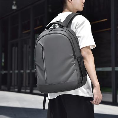 Computer Backpack Solid Color Men'S Business Short-Distance Leisure Backpack Large Capacity Multi-Purpose Men'S Backpack