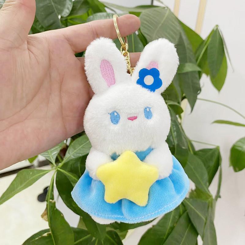 

Cute Cartoon Bear Plush Toy Keychain With Short Fur For Kids And Gifts Adults Rabbit Green