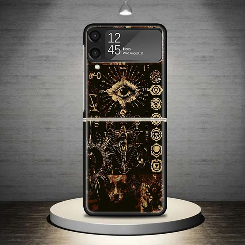 

Black Hole Human Body Password Phone Case For Samsung Galaxy Z Flip 7 6 5 4 3 5G Shockproof Cover Z Flip7 Flip6 ZFlip5 Flip3 Fli Samsung Z Flip 6