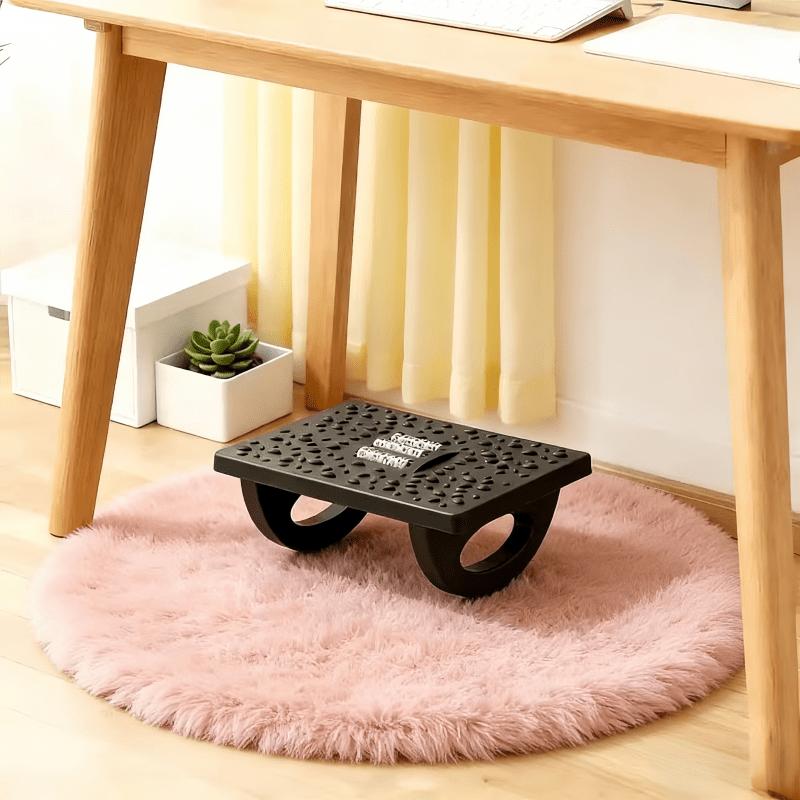 Massaging Foot Stool with Acupressure Node,Heavy-Duty Plastic Multifunctional Step Stool for Home Office,Space-Saving Under Desk