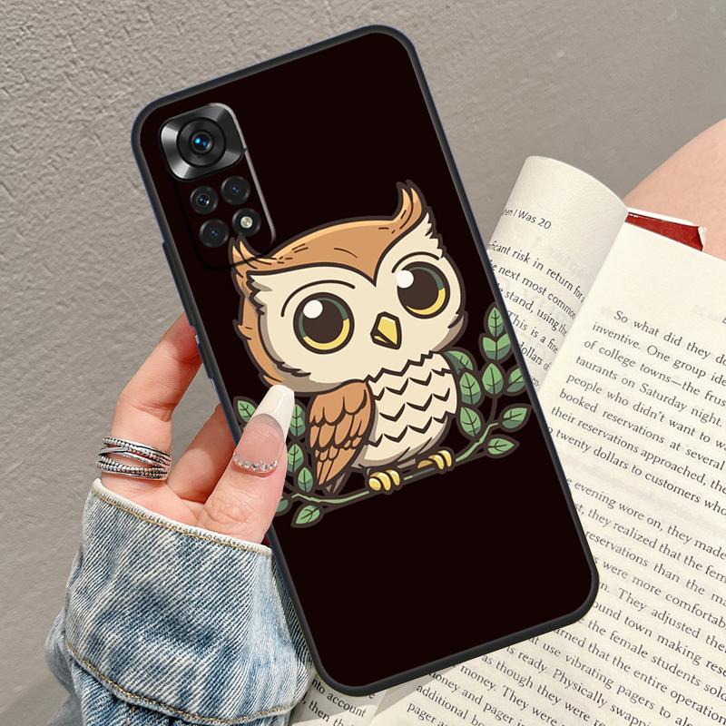 Cartoon Owl Phone Case For Xiaomi Redmi Note 14 13 12 11 9 10 15 Pro Plus 10C 12C 13C 14C 15C Cover