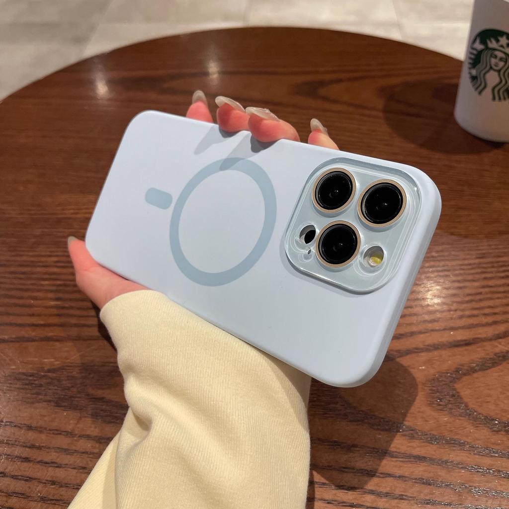 Applicable To IPhone16ProMax Liquid Silicone Magnetic Suction Phone Case Apple 15 Full-cover Soft Anti Fall 14 Protective Case