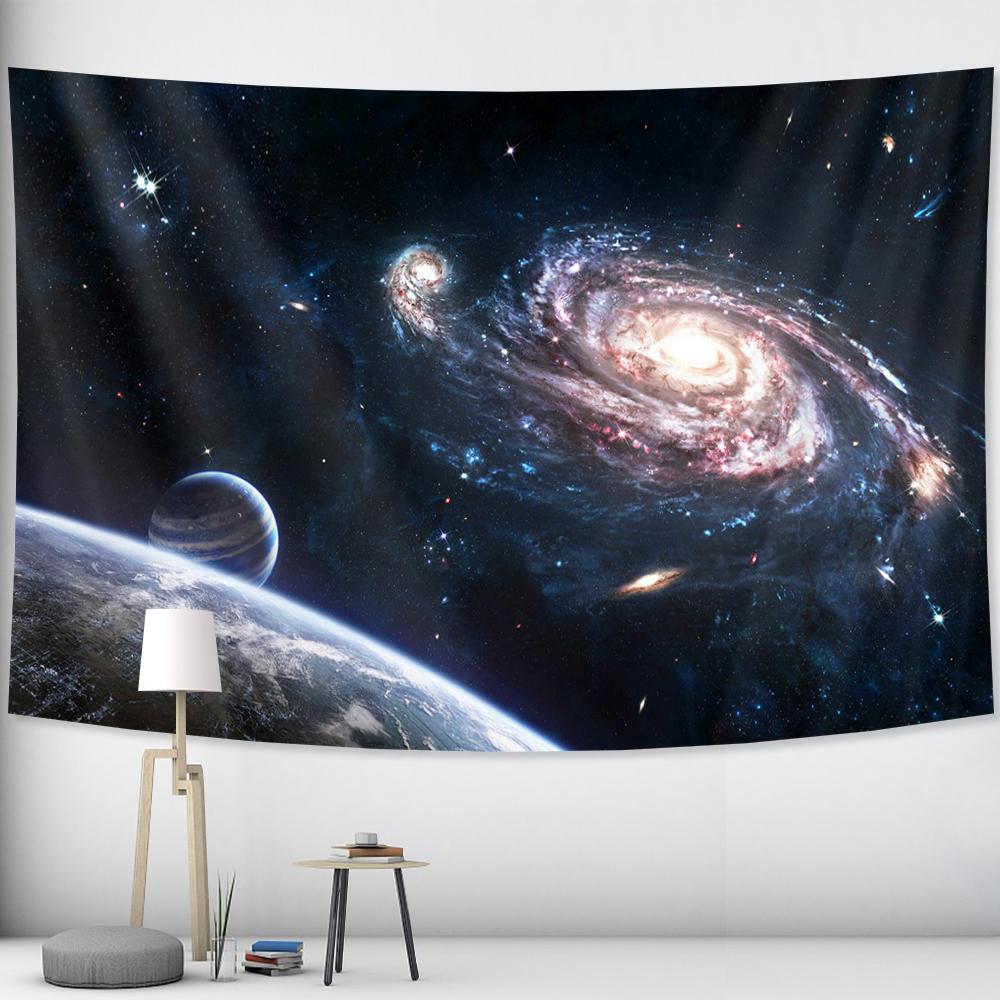 Mysterious Milky Way Starry Sky Wall Hanging Psychedelic Scene Hippie Bohemian Decoration Tapestry Yoga Mat Mattress Home Decor