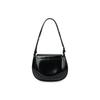 Tory Burch Robinson Spazzolato Adjustable Shoulder Strap Gold Metal Accents Leather Shoulder Bag Small Women Shoulder Bag Black 163367-001
