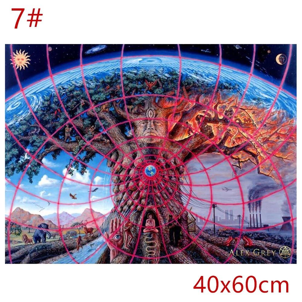 Buy Alex Grey Psychedelic Trippy Pattern Silk Fabric Posters Visual ...