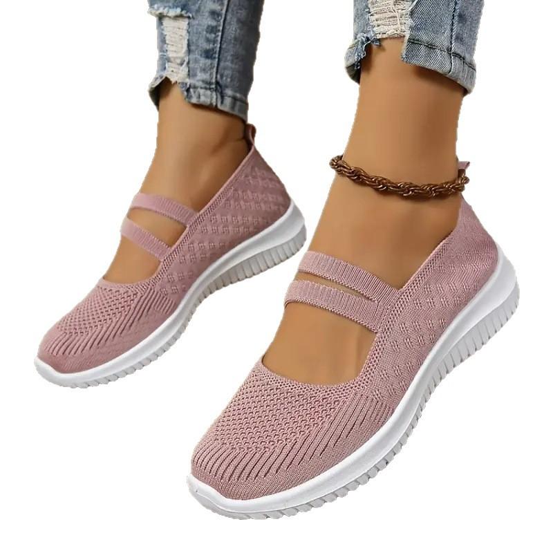 Women's summer new cloth shoes large size women's shoes fly-woven shoes casual single shoes mother shoes