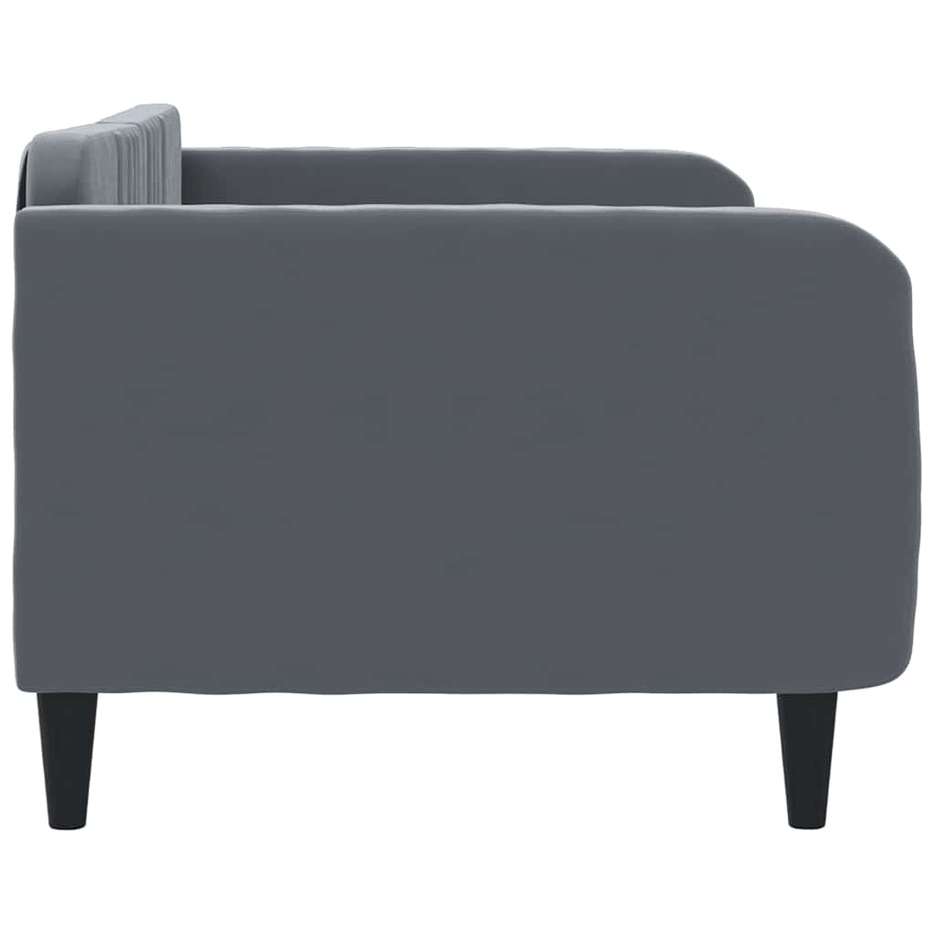 Daybed Dark Grey 90x190 Cm Velvet