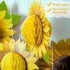 9pcs/set Spring Colorful Paper Flower Hawaiian Style Baby Shower Honeycomb Paper Sunflower Hanging Decorations for Girl Birthday