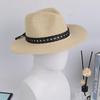 Retro European & American Straw Hat with Leather Buckle and Creative Hatband Decoration