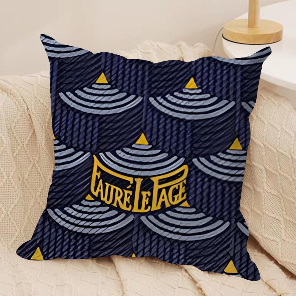 Brand F-faure-la P-pageES Cushion Cover Soft PlushFabric Double-Sided Printed Sofa Cushion Cover for All Seasons Home Decor Gift