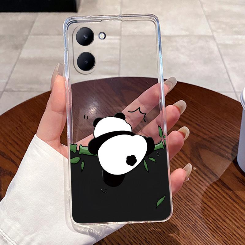Casing For Realme C33 RMX3624 Case Aesthetic Cute Cat Astronaut Painted Transparent TPU Cover For Realme C33 4G Phone Case Shell