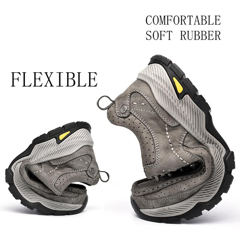 Fashion Golden Sapling Casual Outdoor Shoes Men Genuine Leather Loafers Platform Footwear Retro Men's Casual Shoe Comfortable Moccasins