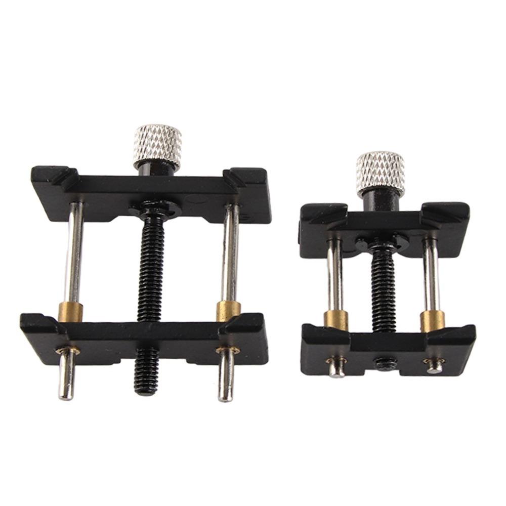 2Pcs Black Watch Movement Holder Metal Watch Repair Accessory Watchmaker Accessory  for Business Use