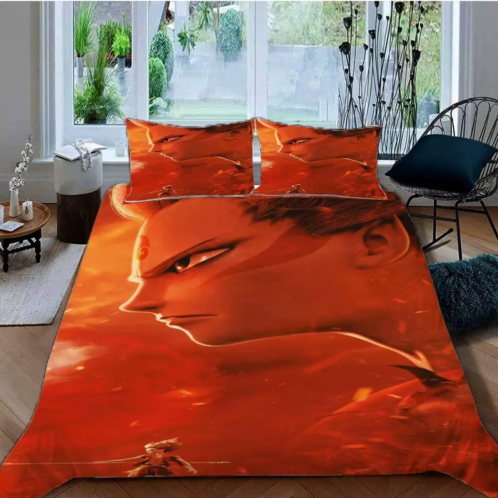 Bedding Three-Piece Set 3D Digital Printing Cartoon Nezha 2 Quilt Cover Three (Four) Pieces