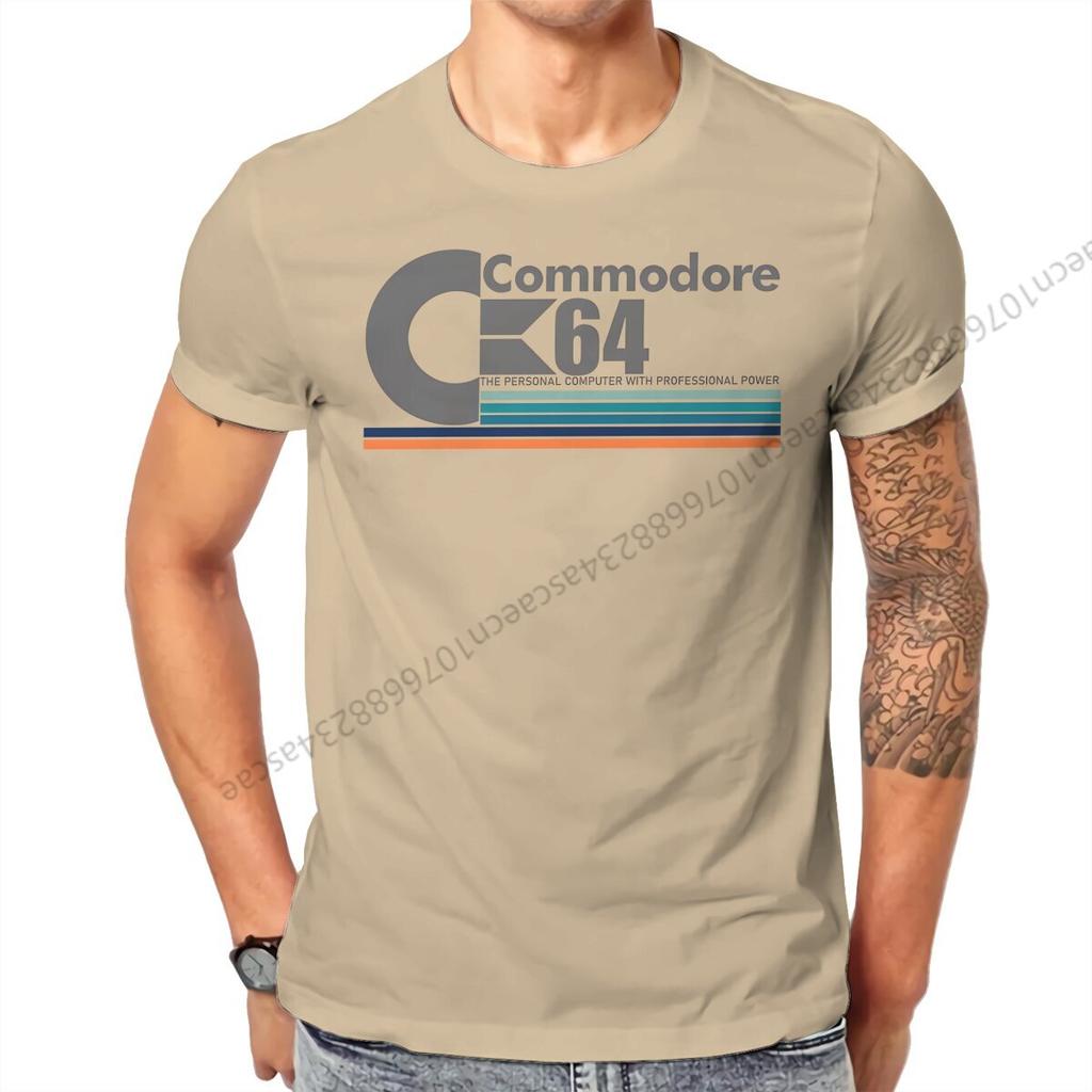 Commodore 64 T-Shirt Grafik Unisex Oberteile Vintage Sommer Baumwolle Kurzarm T-Shirt