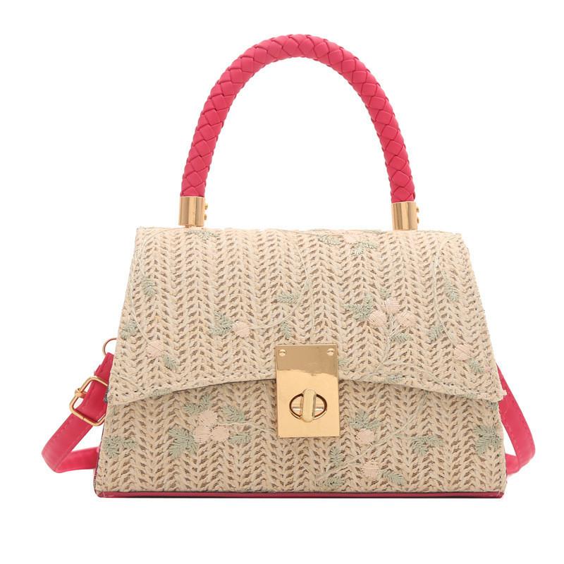 Elegant Woven Shoulder Bag For Women 2024 Trendy Summer Fashion Handbag