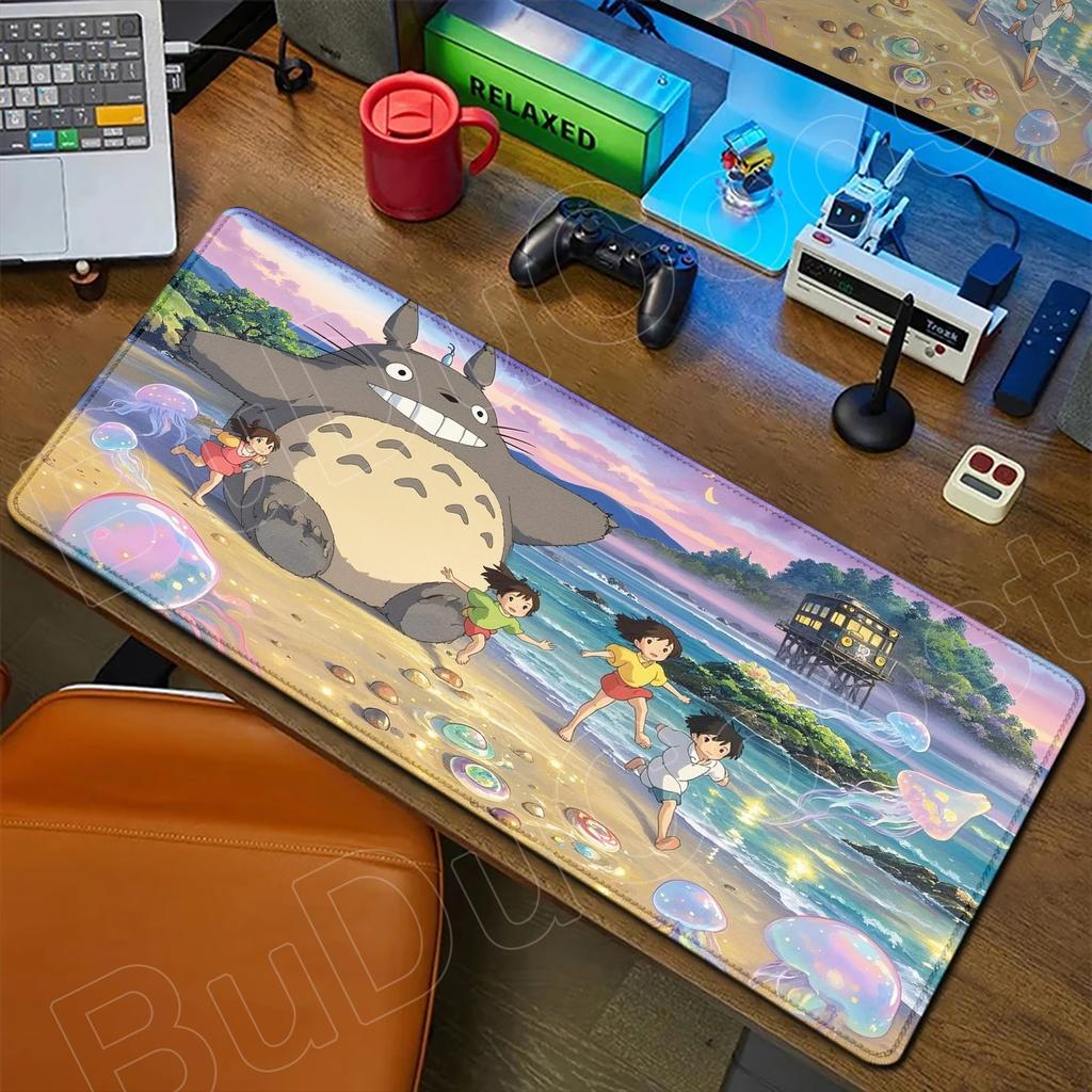 Mouse Pad Office Laptop HD Printing Kawaii Mousepad PC Japan Anime T-totoros Extended Table Mats Gaming Accessories Keyboard Pad