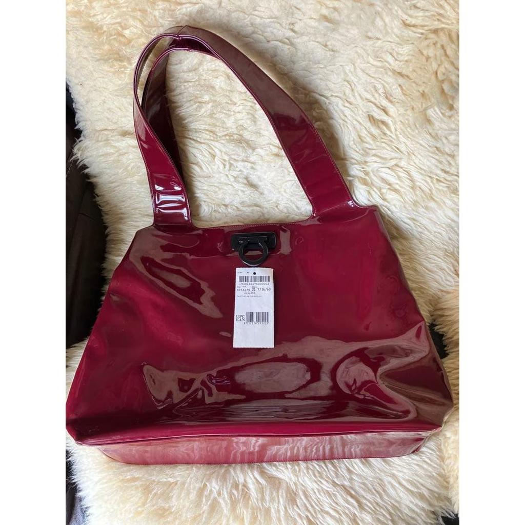 Used Salvatore Ferragamo Gancini Enamel Shoulder Bag