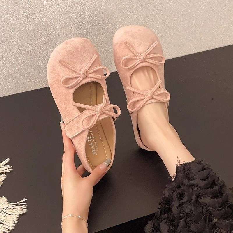 Bow bag head half slippers women's summer wear 2025 new flat-bottomed retro French Mary Jane shoes evening sandals