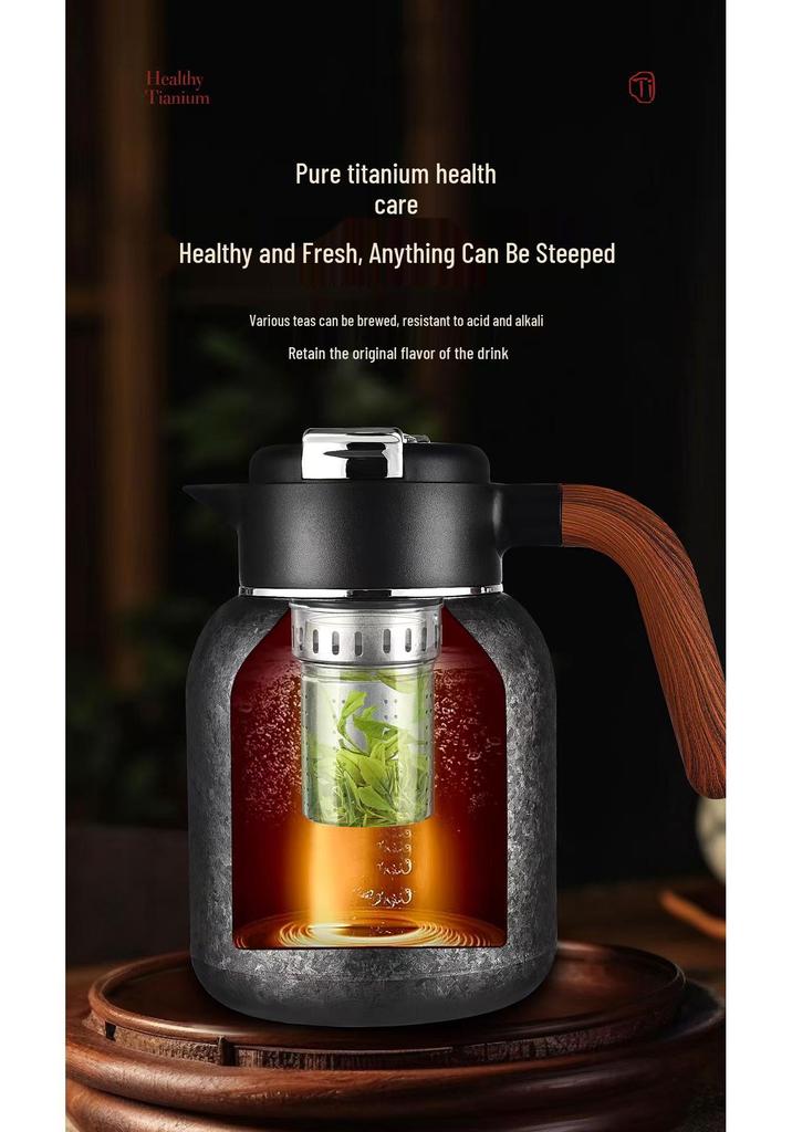 Premium Titanium-Coated Large Capacity Thermos Pot for Office Tea Brewing & Stewing - Ideal Business Gift