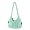 Giacca Casual in Cotone da Donna Stile Coreano a Pieghe a Nuvola con Spalle a Bolla Borsa a Tracolla