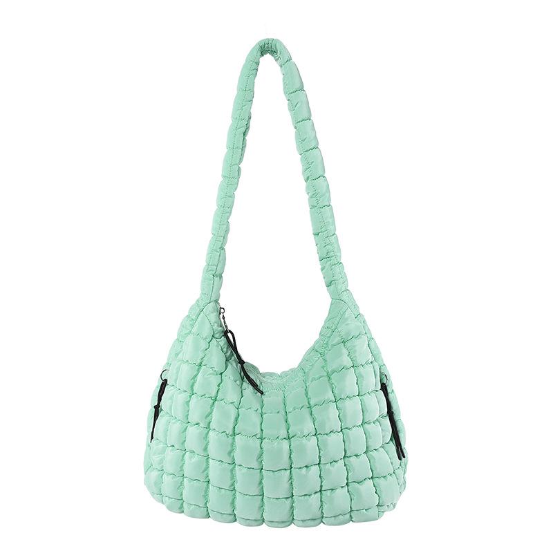 Giacca Casual in Cotone da Donna Stile Coreano a Pieghe a Nuvola con Spalle a Bolla Borsa a Tracolla
