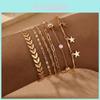 Geometric Alloy Bracelet Set With Shell Accents For Women Fashion Accessories