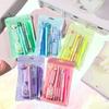 8Pcs Stationery Set with Pencils, Ballpoint Pens, Erasers and Pendants. 5 Styles Optional for Writing and Decorating.