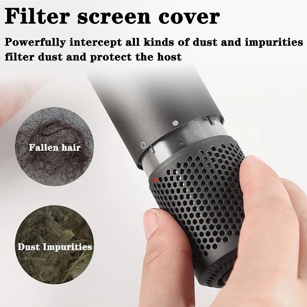 Outer Filter Cover for Dyson HD01 HD03 HD08 Hair Dryer Dustproof Strainer Filter Net Part Snap-on Opening Design Cleaner Parts