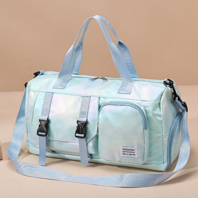 Large Capacity Women'S Nylon Travel Duffel Bag Dazzling Colorful Sports Fitness Bag Very Suitable for Outdoor Sports Travel  Fitness Yoga