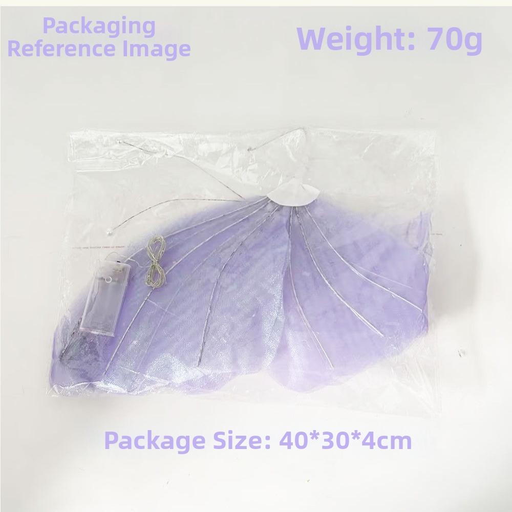 50CM Butterfly Strip Light Silk Material Luminous Decoration Sparkling Yarn Flower  Spring Party