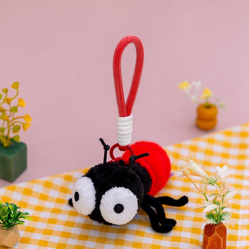 Praying Mantis Cicada Plush Toy Bee Insect Keychain Pendant