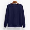 Women's Fashion Casual Round Neck Long Sleeve Fleece-Lined Solid Color Sweatshirt