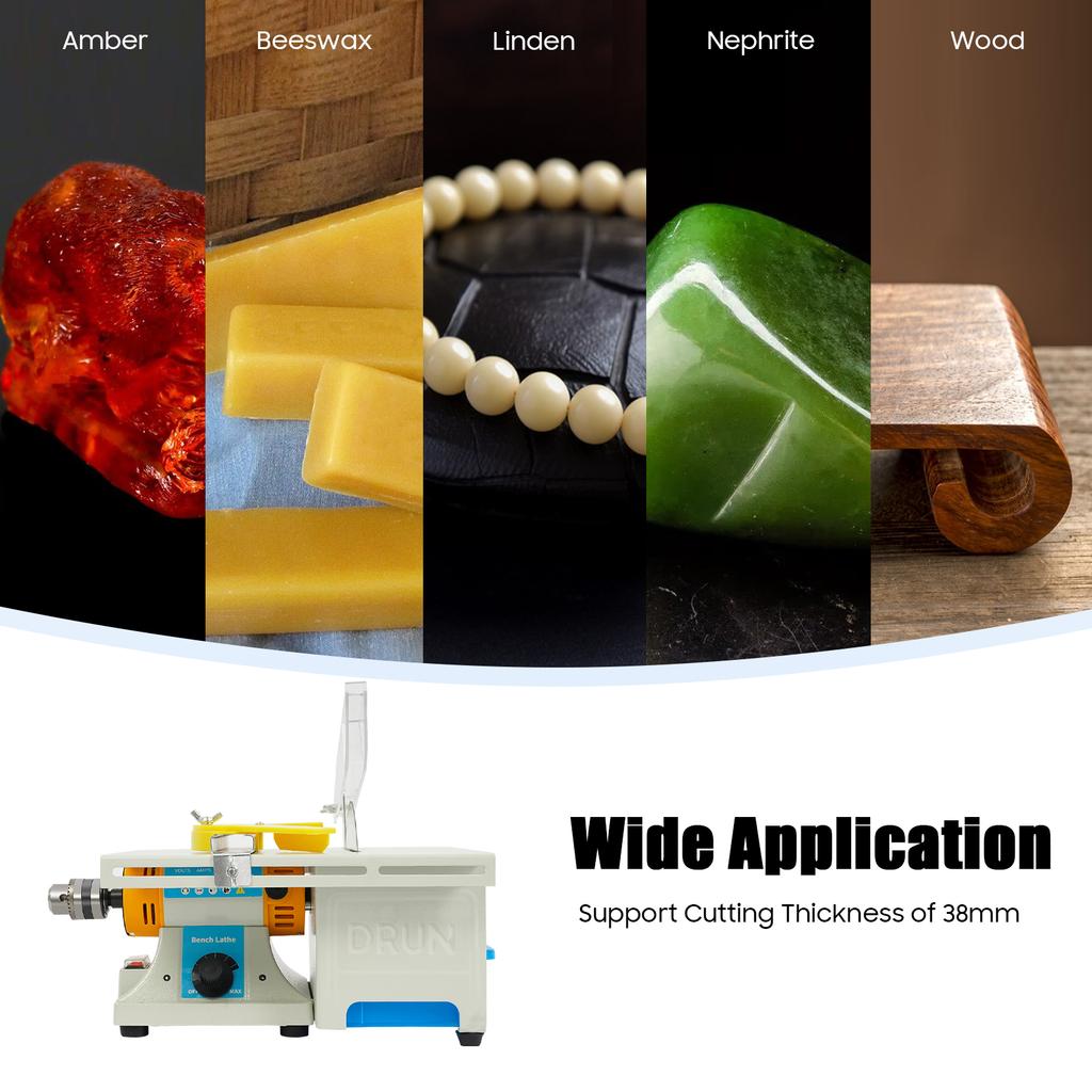 750W 6-Inch Multi-Function Table Saw, Variable Speed Jade Wood Cutting Machine for Grinding Polishing Drilling