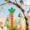 1/4 Sets DIY Easter Button Ornament Kit Handmade Easter Bunny Egg Carrot Hanging Decoration Button Art Crafts Easter Basket Stuffers Party Favors