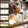 3 st Metallförvaring för Kaffebönor med Bambulock och Bricka Enkel Stil Utrymmesbesparande Förvaringsburkar för Te Kaffe Socker Köksartiklar