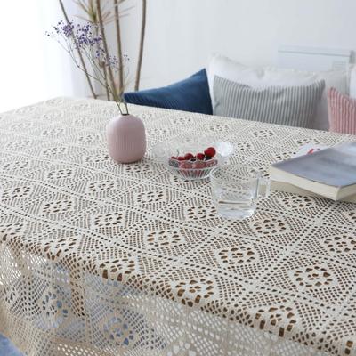 Table Cloth Hollow Rectangular Decorative Pastoral Crochet Tablecloth